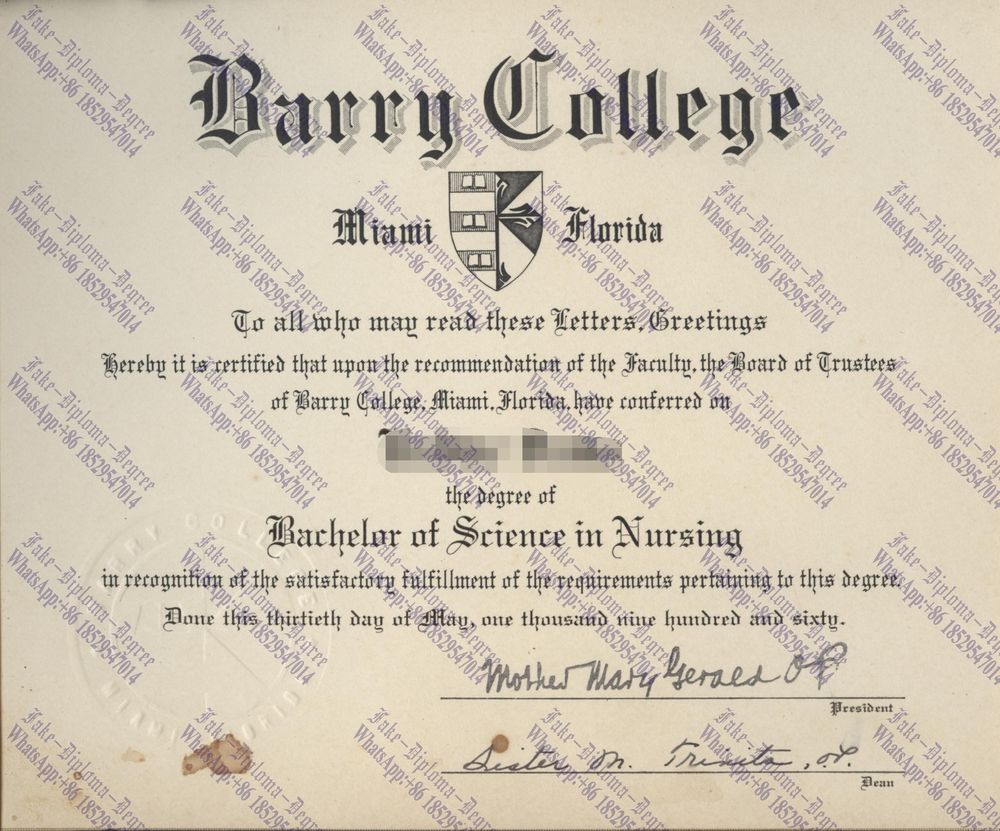 Best Fake Barry College Degree