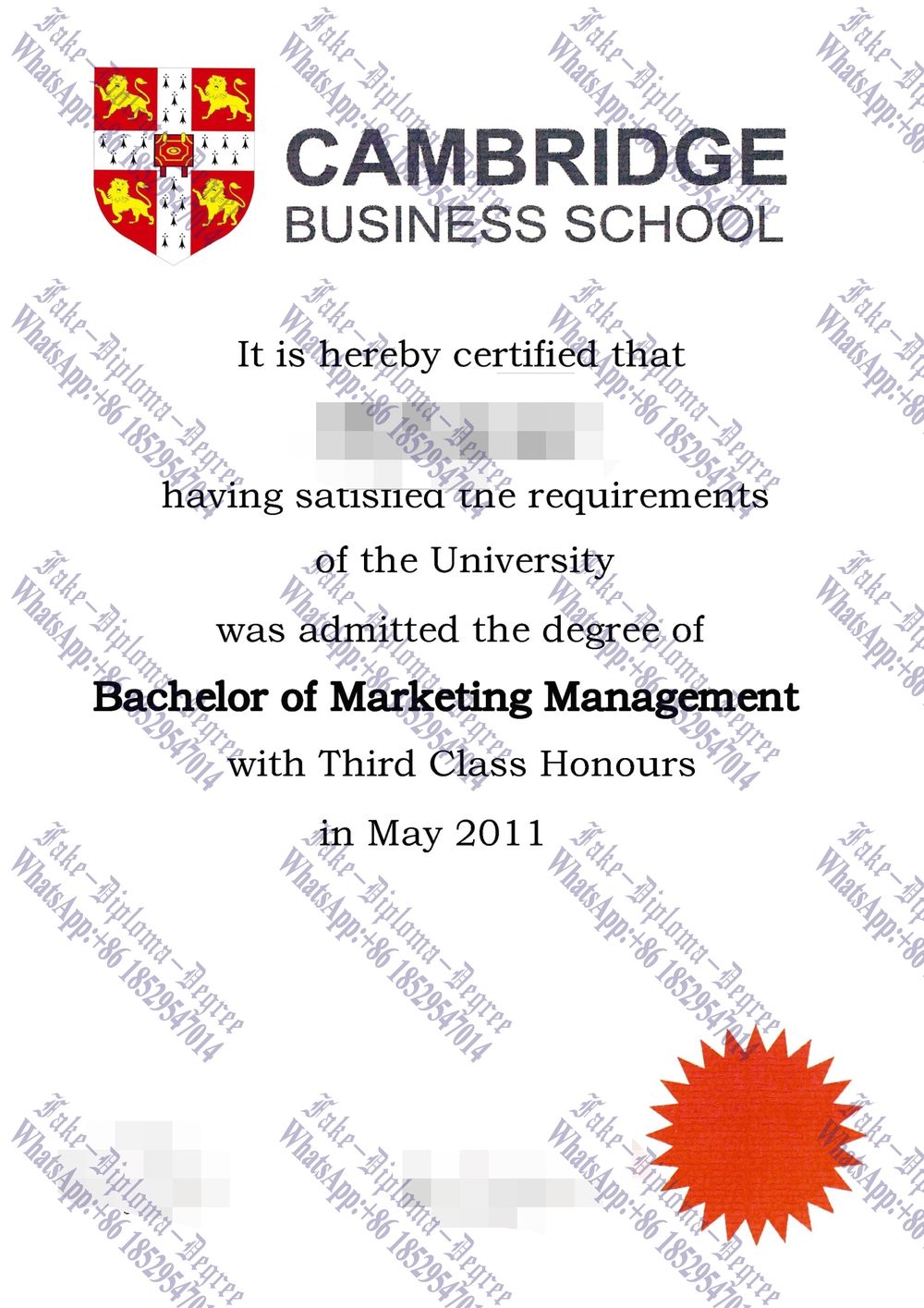 Best Fake Cambridge Business School Diploma
