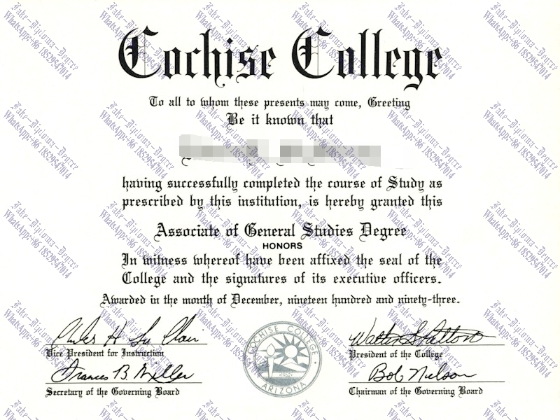 Best Fake Cochise College Degree
