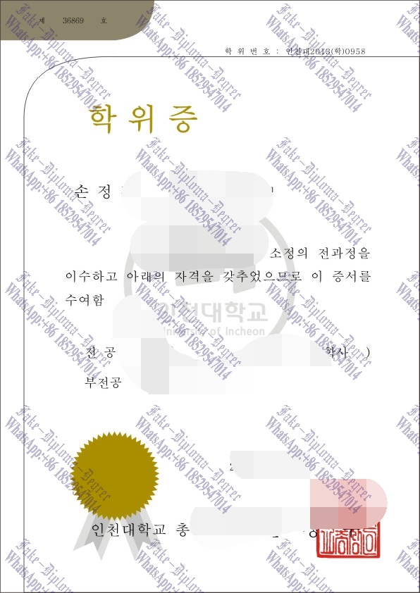 Best Fake Incheon National University Degree
