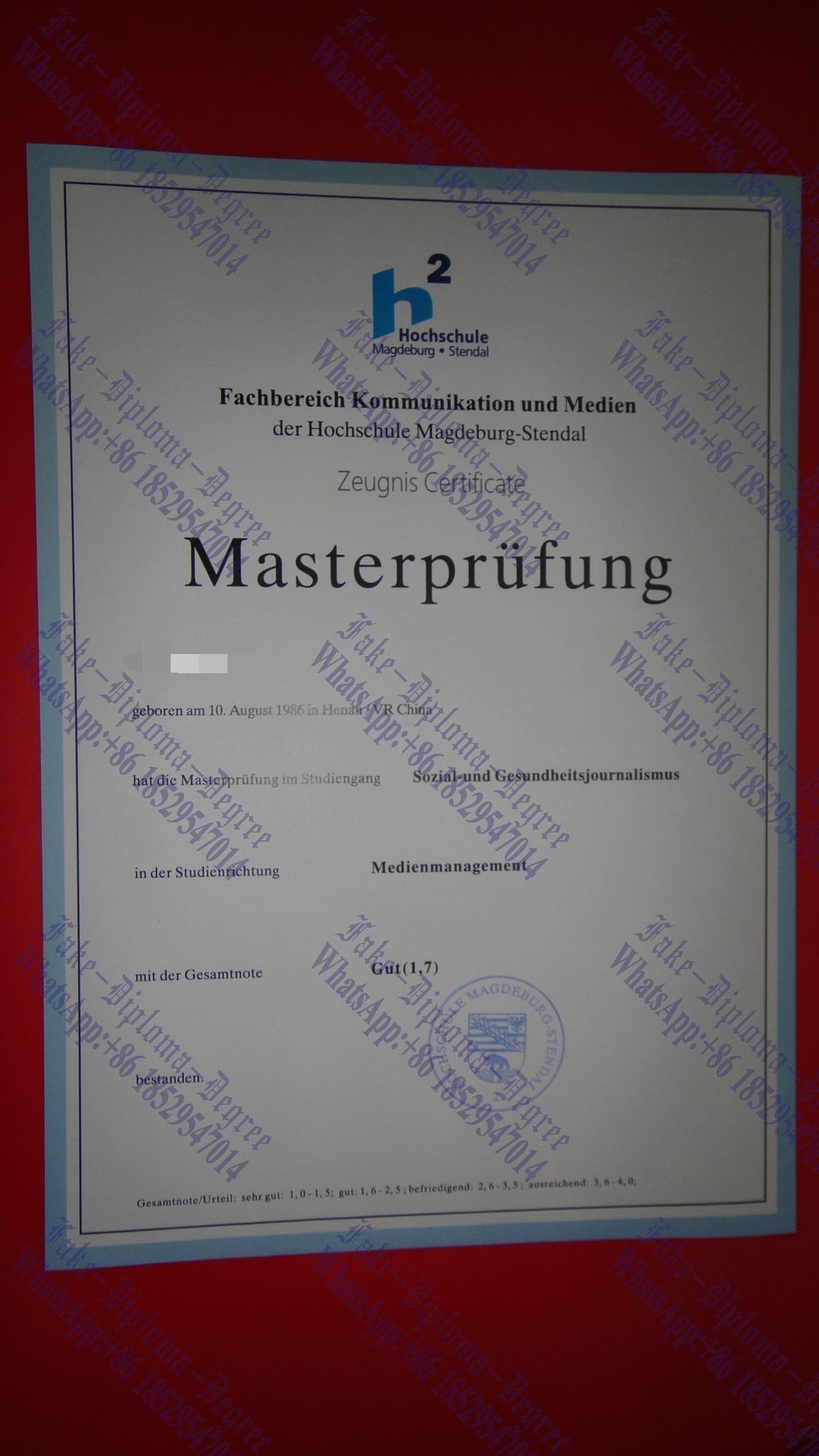 Best Fake Otto von Guericke University Magdeburg Diploma