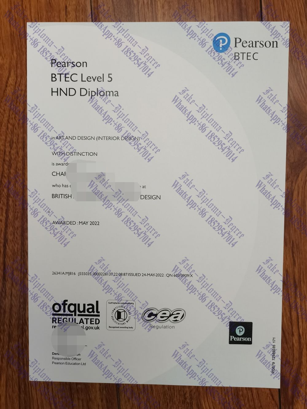 Best Fake Pearson BTEC Level 5 HND Degree
