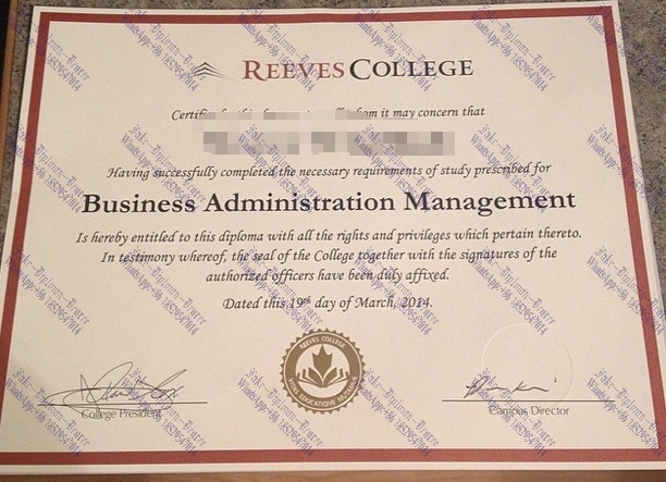 Best Fake Reeves College Diploma