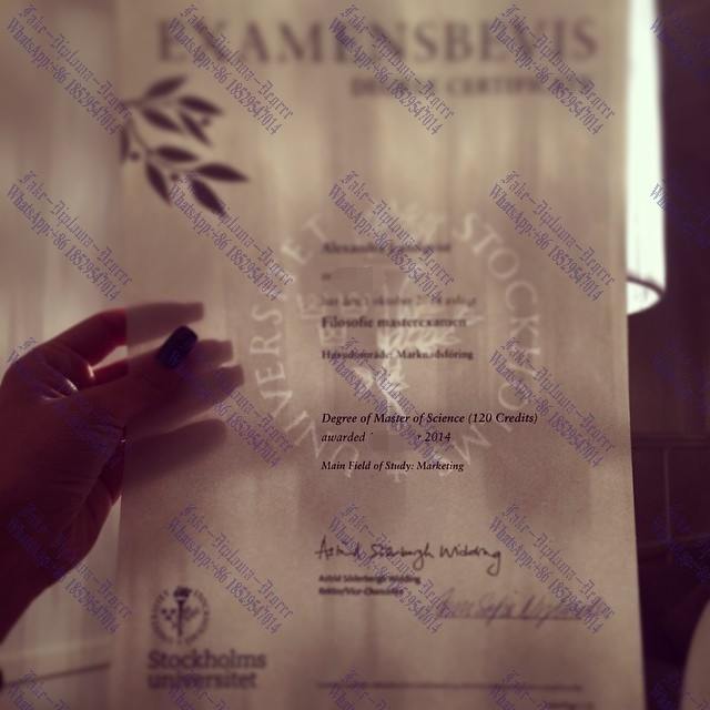 Best Fake Stockholms Universitet Degree