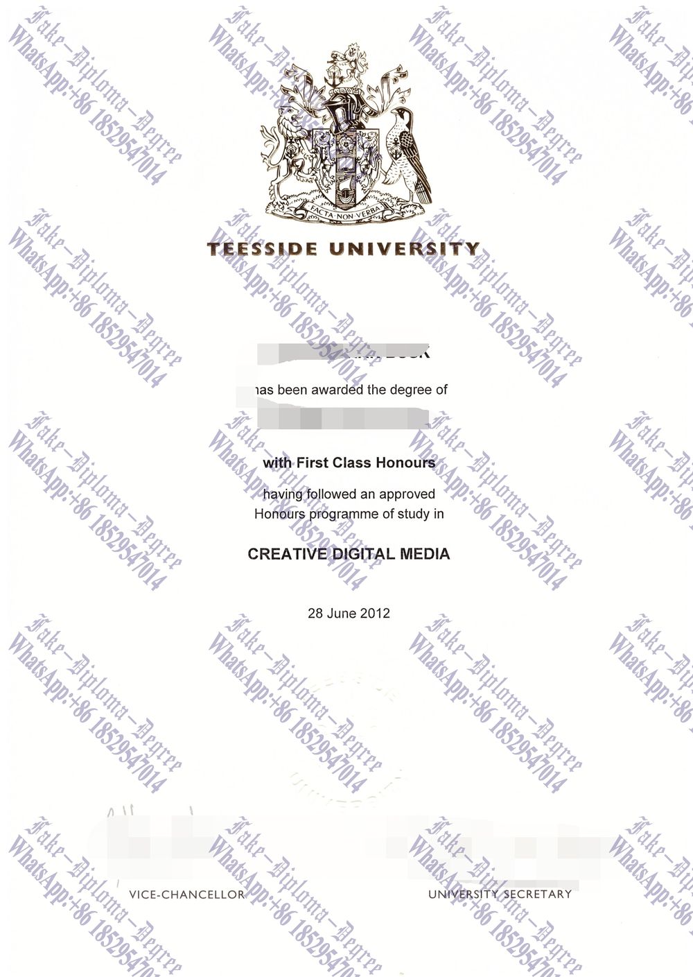 Best Fake Teesside University Diploma