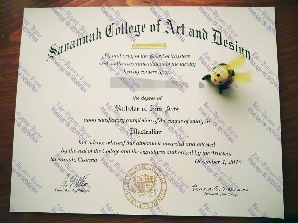 Best Fake The Savannah College of Art and Design Diploma