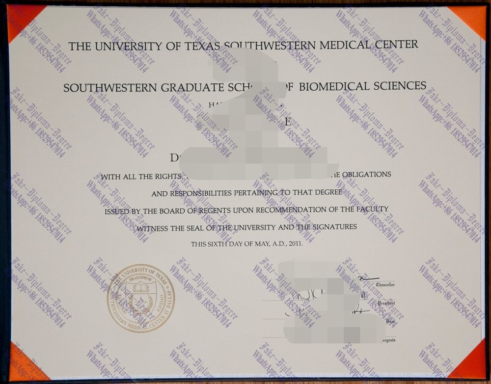 Best Fake UT Southwestern Medical Center Diploma