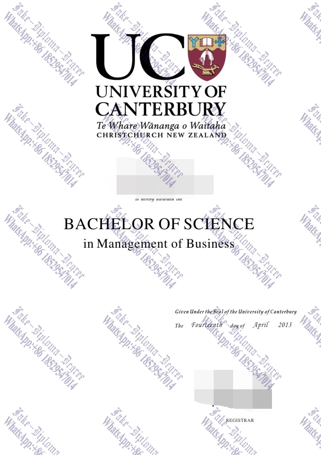 Best Fake University of Canterbury Diploma
