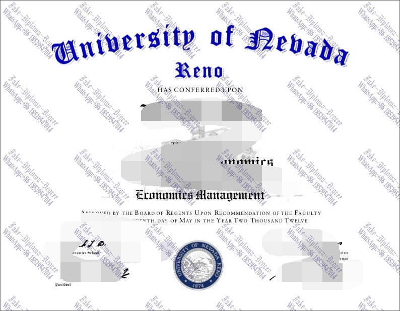 Best Fake University of Nevada, Reno Diploma