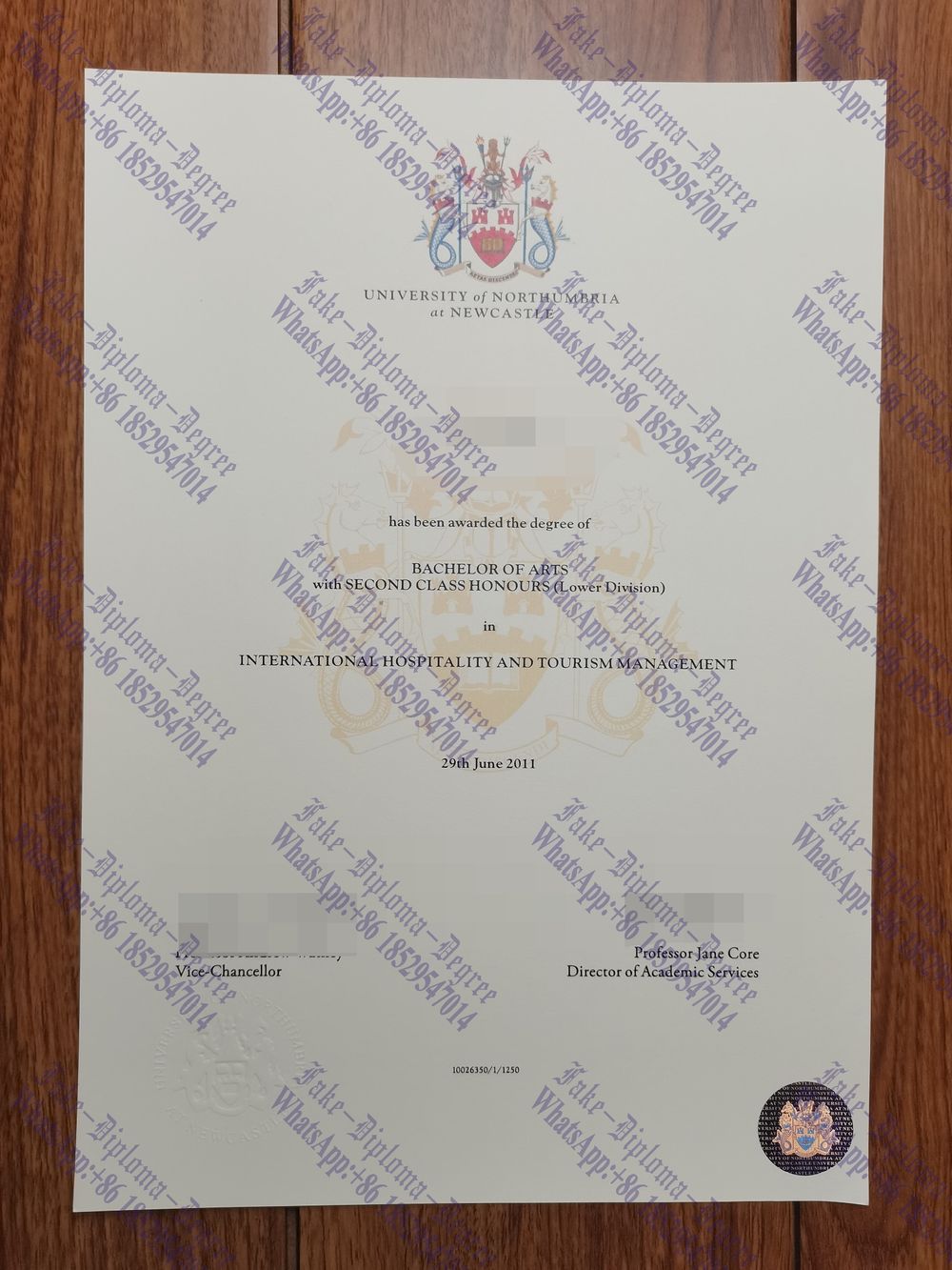 Best Fake University of Northumbria at Newcastle Diploma