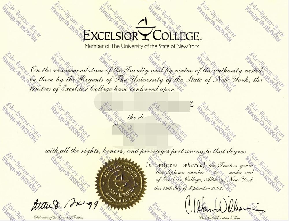 Best Fake Where to purchase fake Excelsior College Diploma Degree