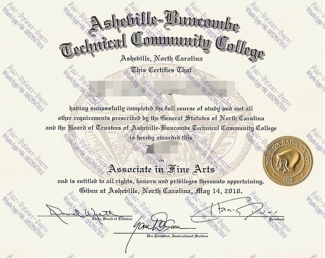 Buy fake Asheville Buncombe Technical Community College Degree