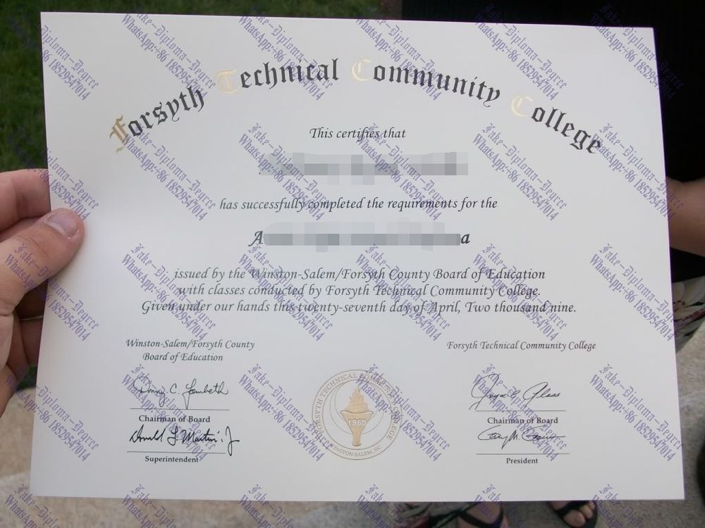 Buy fake Forsyth Technical Community College Degree