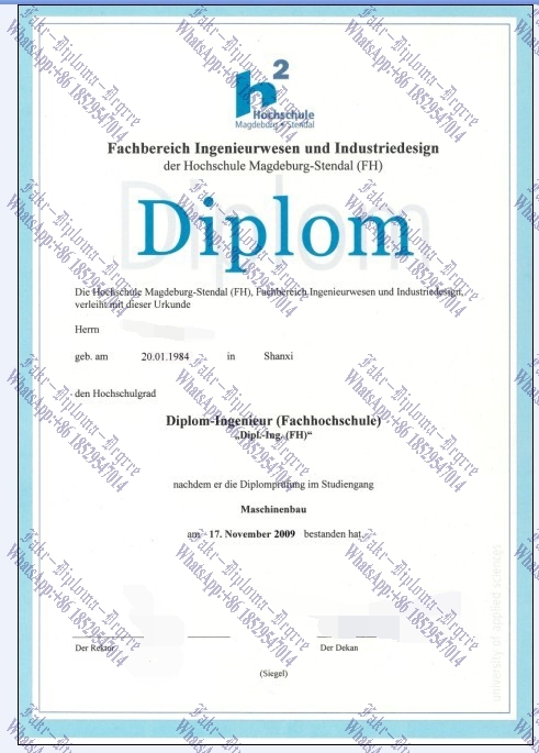 Buy fake Hochschule Magdeburg Stendal Degree
