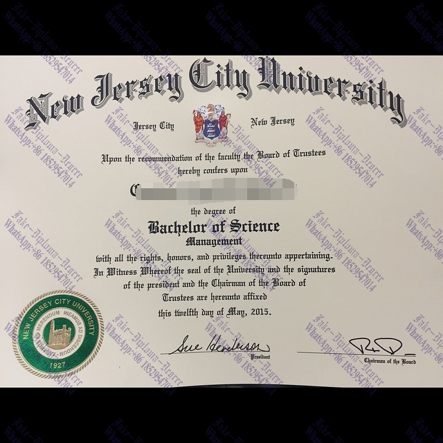 Buy fake New Jersey City University Diploma