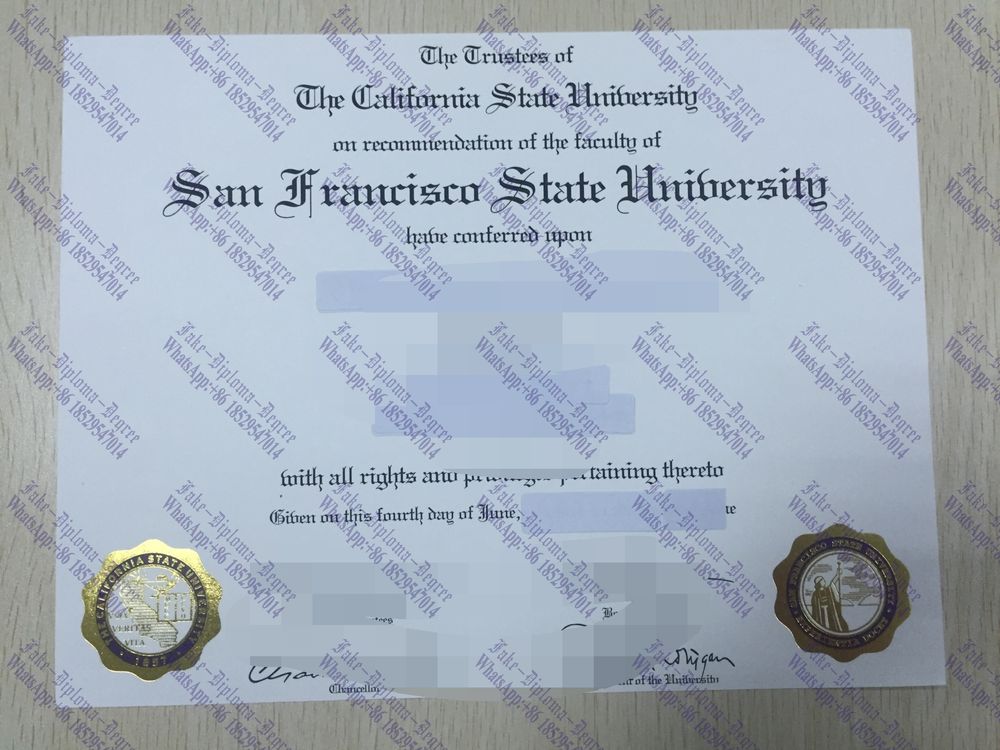 Buy fake San Francisco State University Diploma