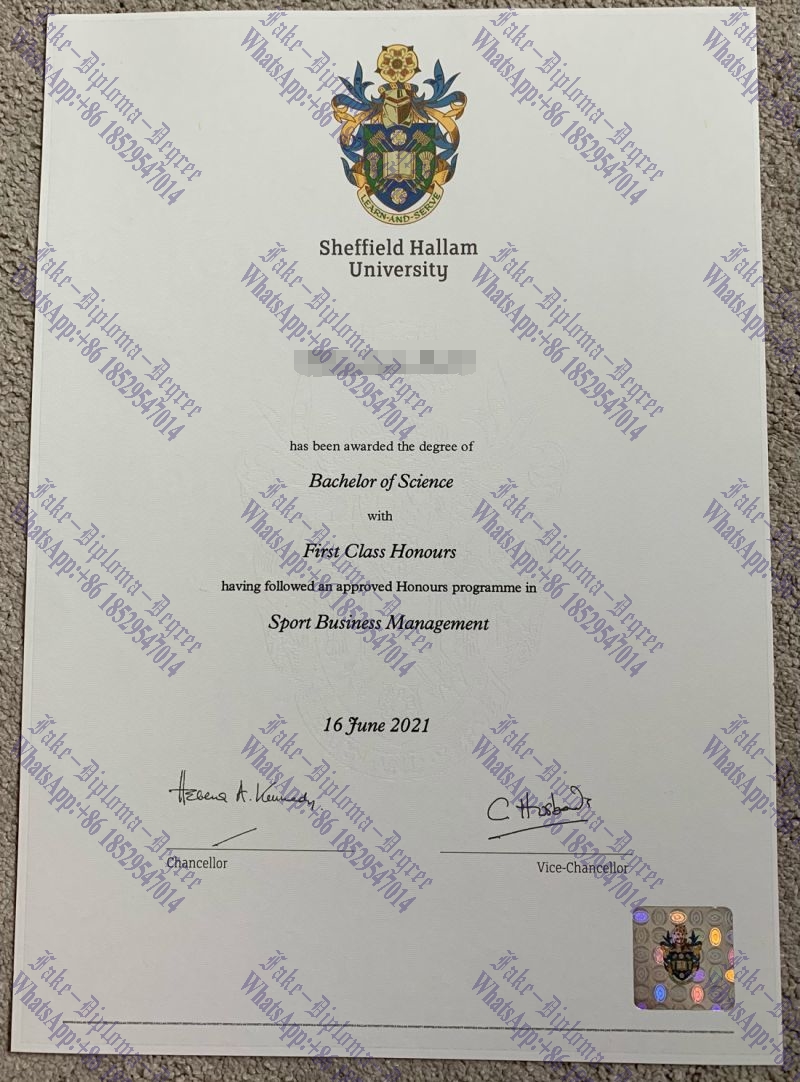 Buy fake Sheffield Hallam University Degree