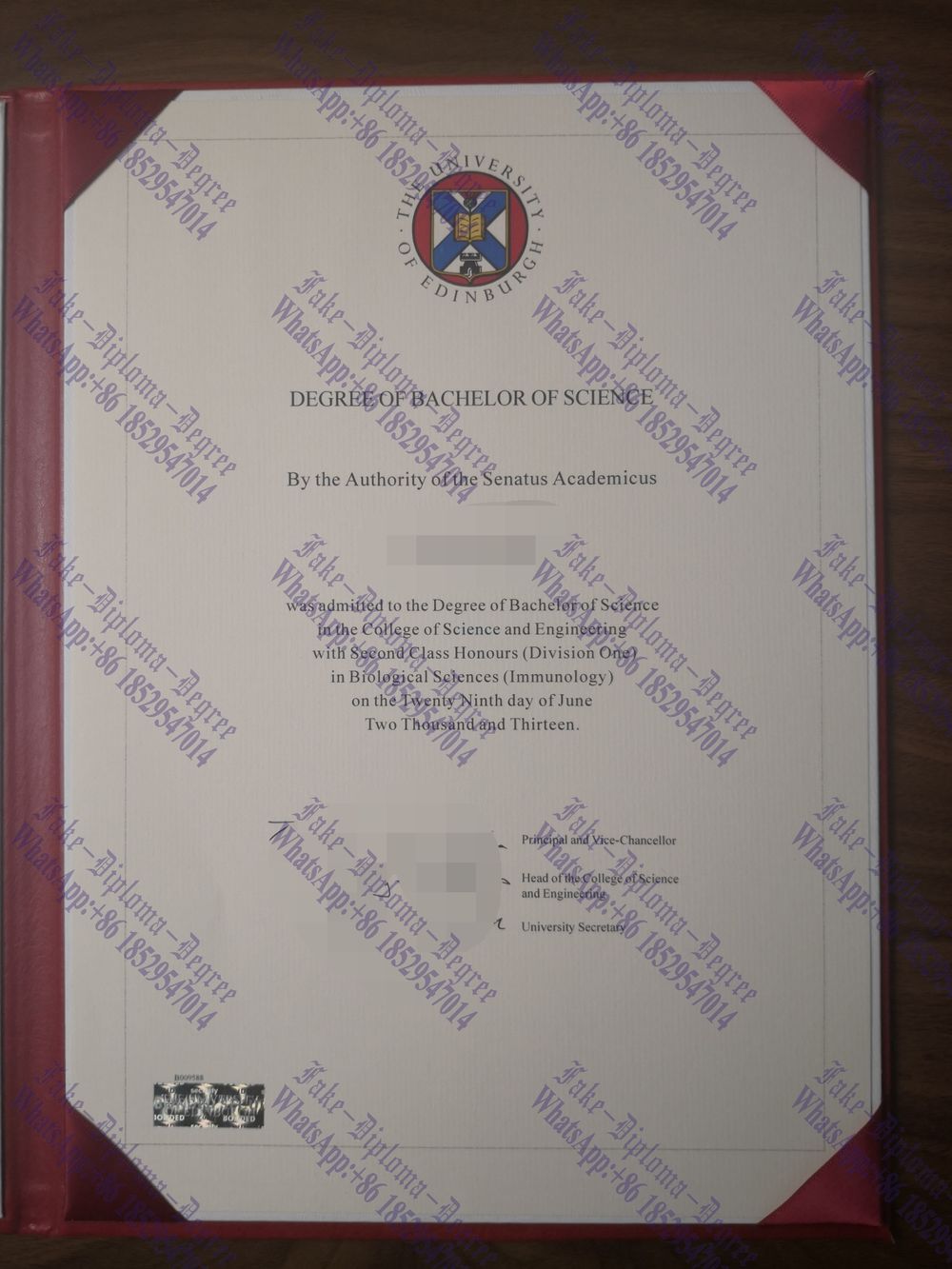 Buy fake The University of Edinburgh Degree