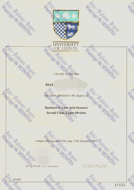 Buy fake University of Luton Diploma