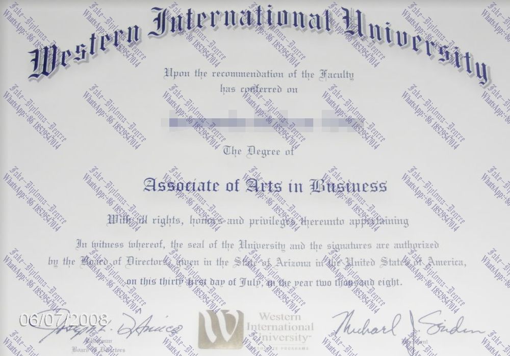 Buy fake Western International University Degree