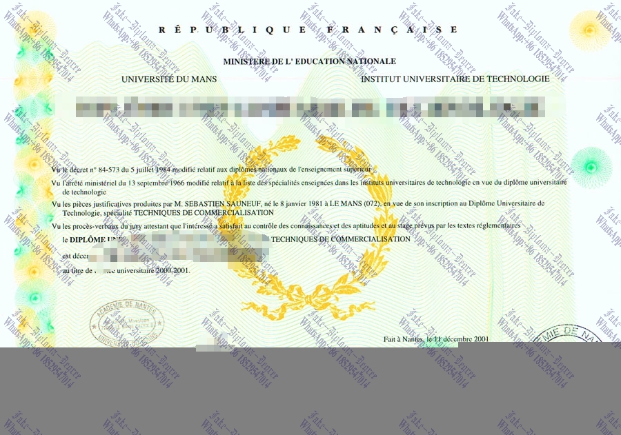 Buy fake lUNIVERCITE DU MAINE Degree