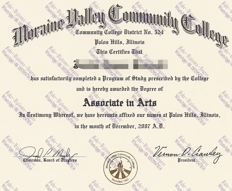 Buy fake moraine valley community college Diploma