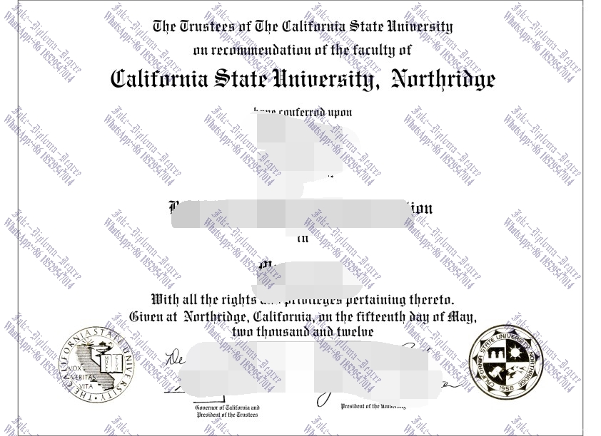 Copy Fake California State University Northridge(CSUN) Diploma