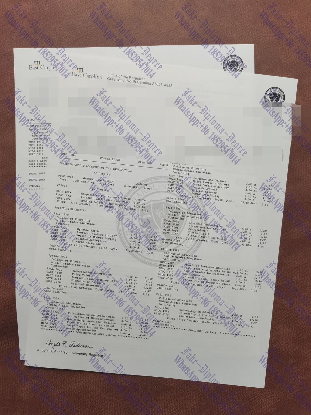 Copy Fake East Carolina University Diploma