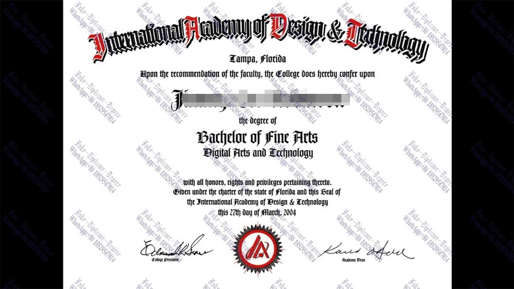 Copy Fake International Academy of Design and Technology Diploma