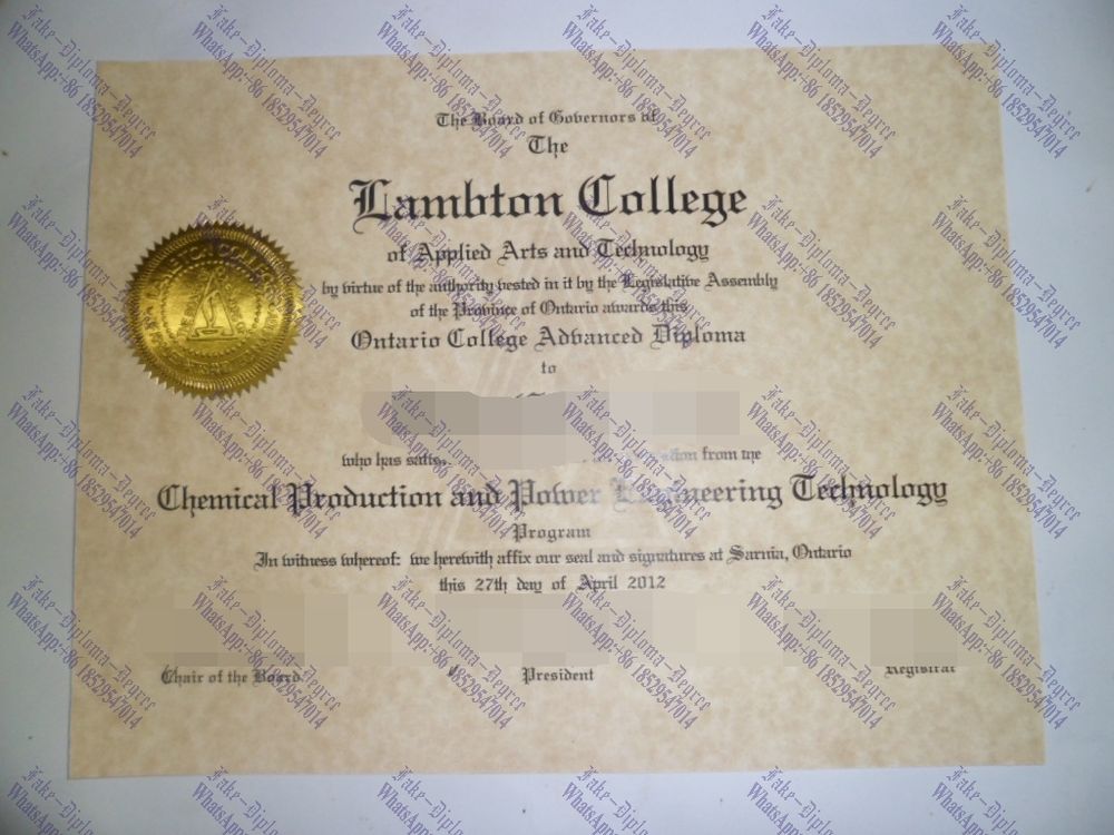 Copy Fake Lambton College Diploma