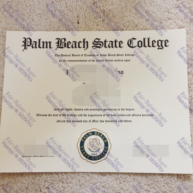 Copy Fake Palm Beach State College Degree