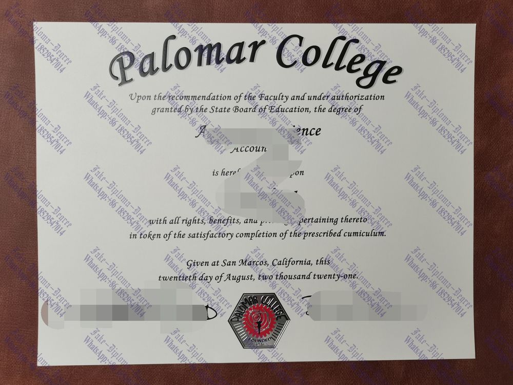 Copy Fake Palomar College Degree