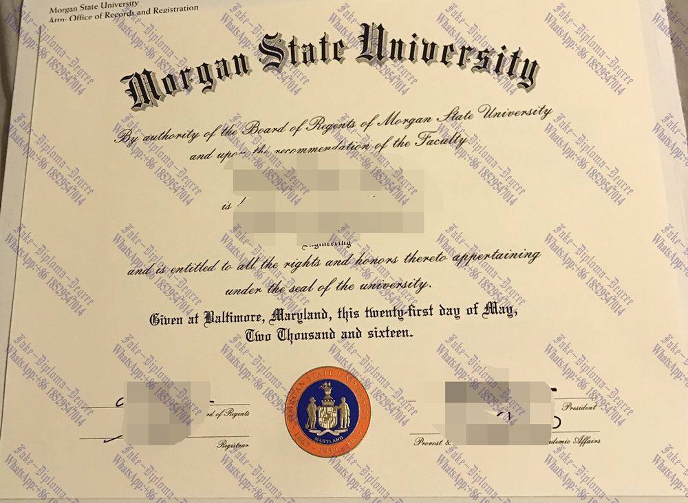 Copy Fake The steps to buy fake Morgan State University Degree Degree