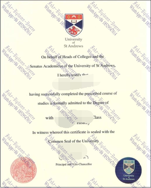 Copy Fake University of St Andrews Diploma
