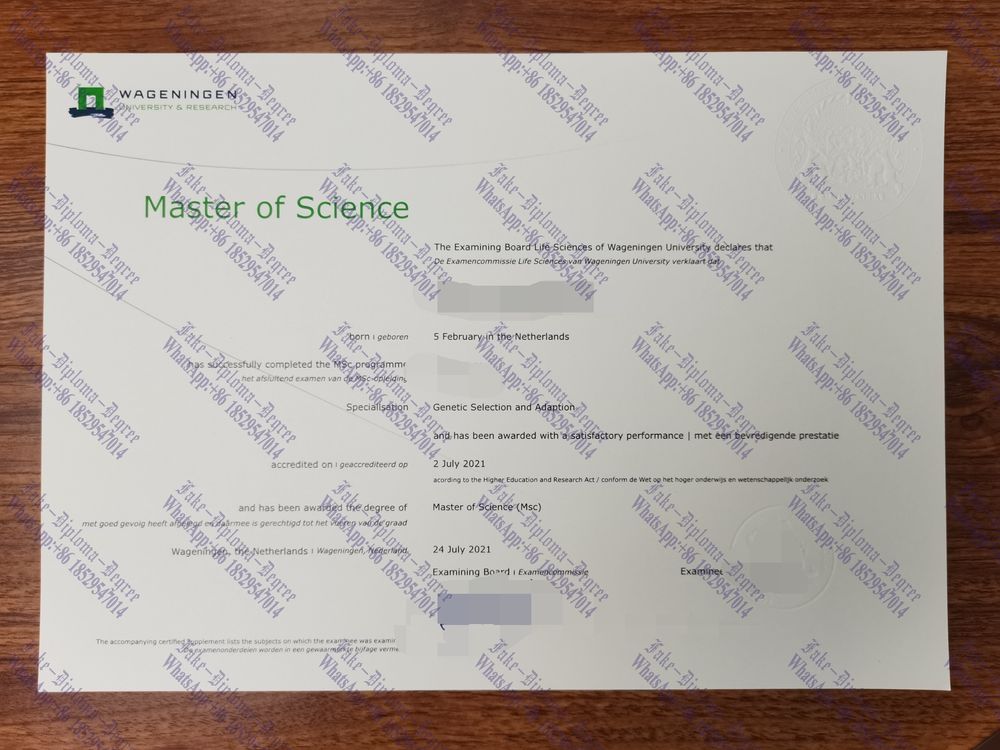 Copy Fake Wageningen University Research Degree