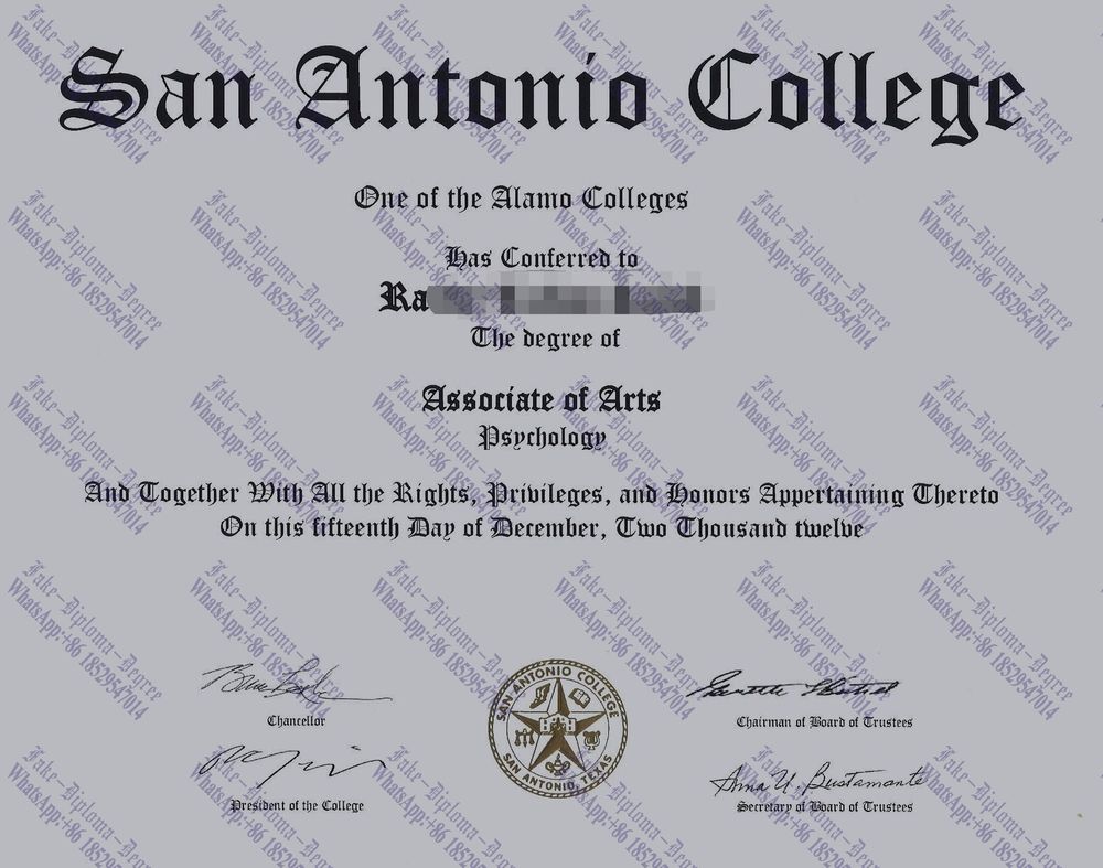 Copy Fake Where to order fake San Antonio College Diploma Degree
