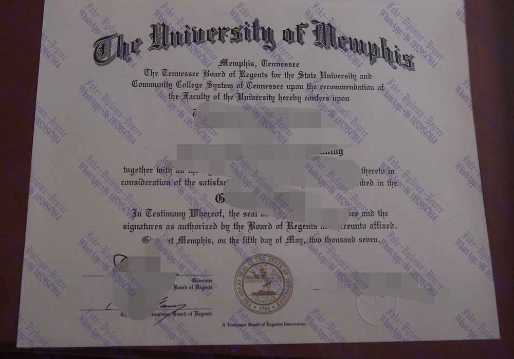 Copy Fake Where to purchase fake University of memphis Diploma Diploma