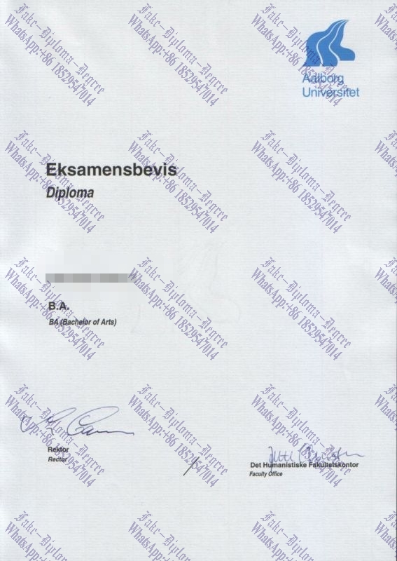 Fake Aalborg University Diploma