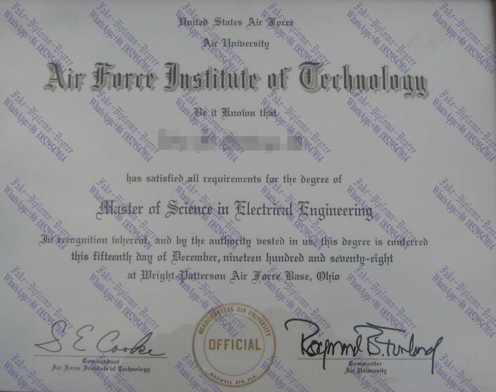 Fake Air Force Institute of Technology Degree