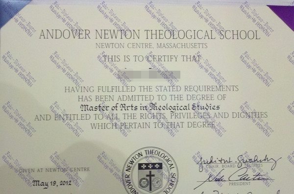 Fake Andover Newton Theological School Diploma