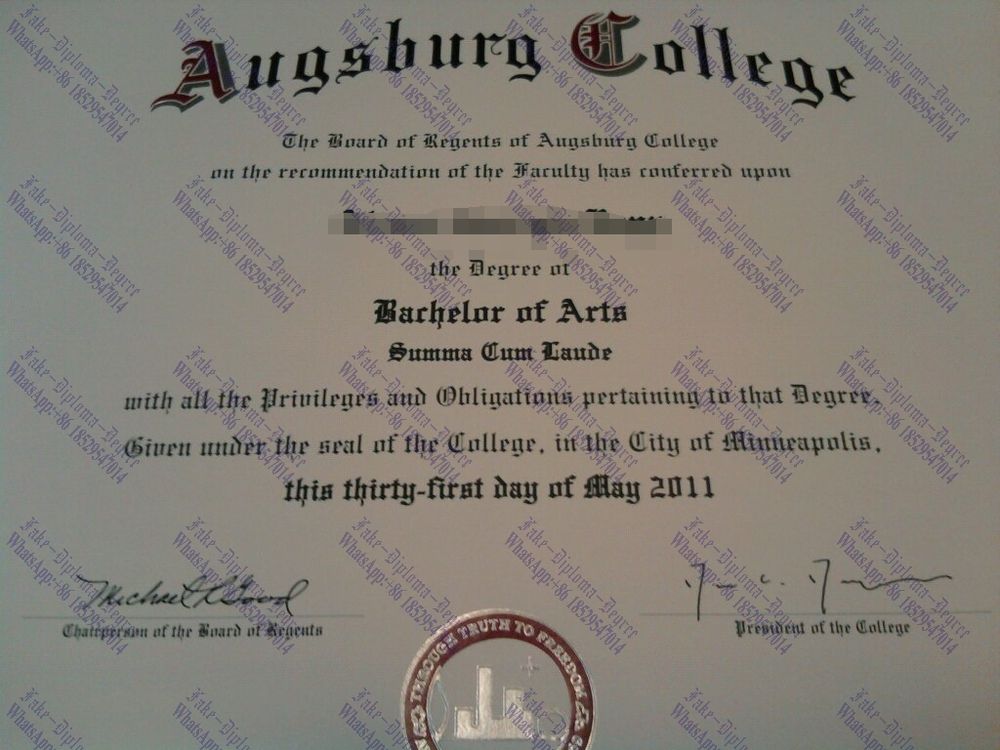 Fake Augsburg College Degree