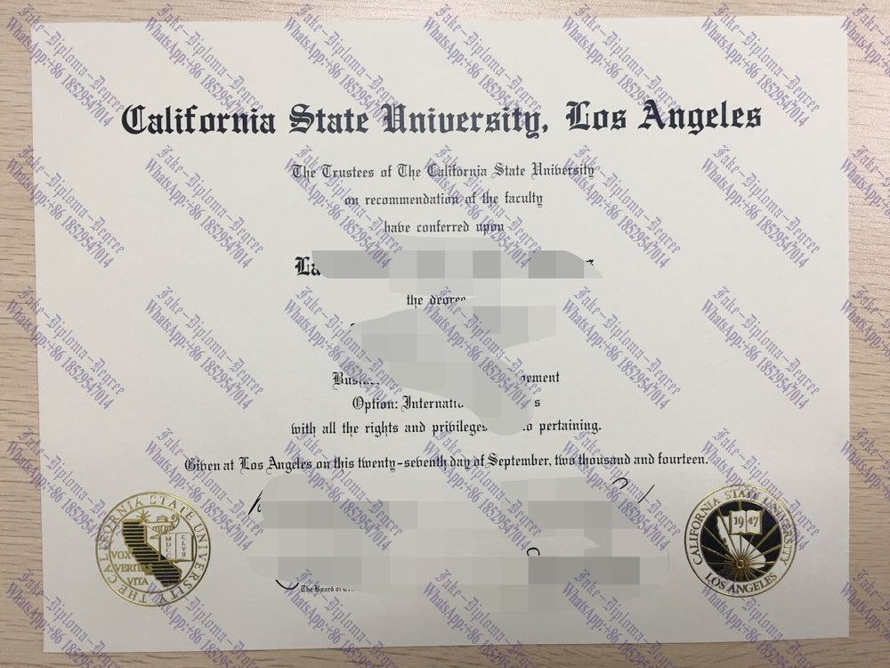 Fake California State University, Los Angeles Diploma