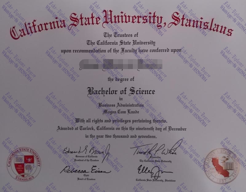Fake California State University, Stanislaus Diploma