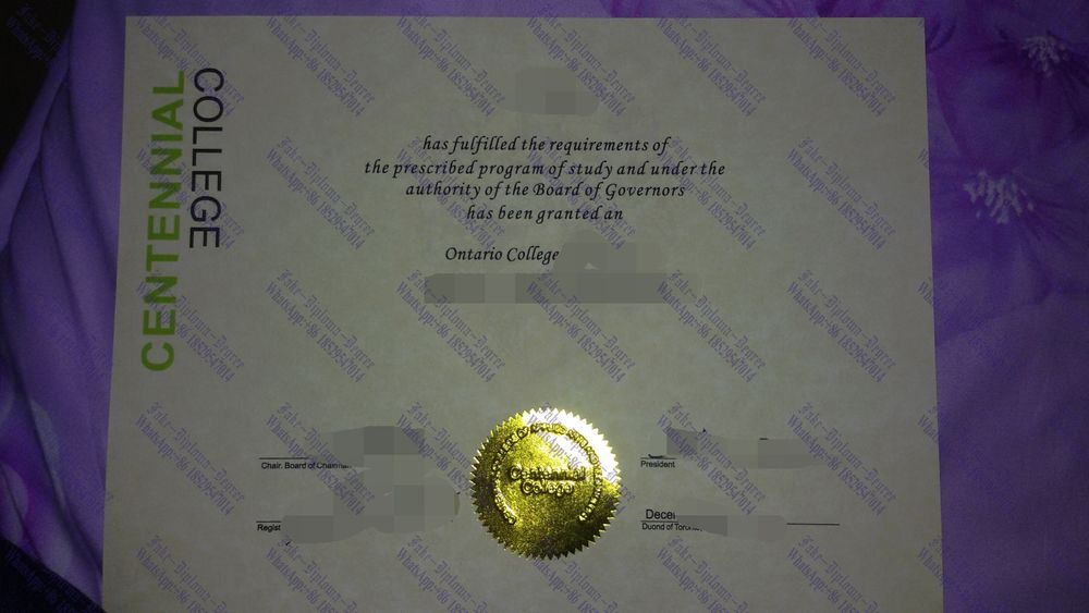Fake Centennial College Diploma