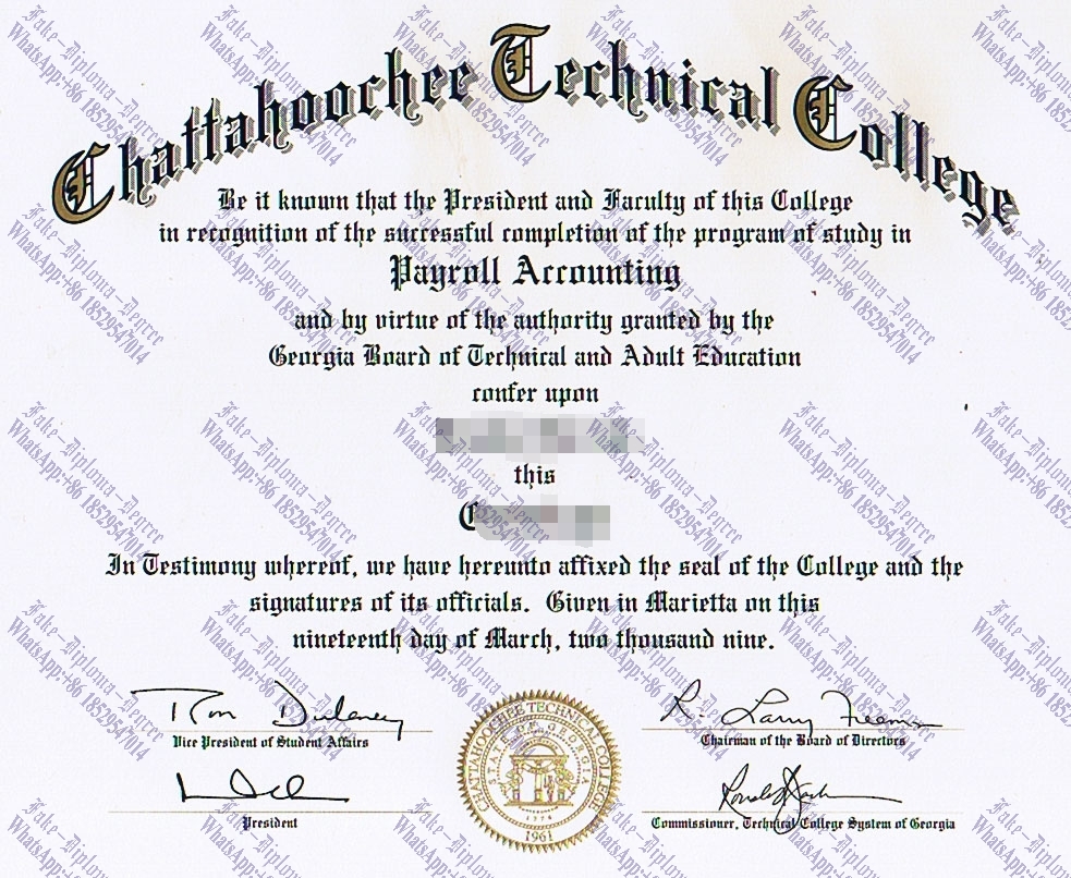 Fake Chattahoochee Technical College Degree