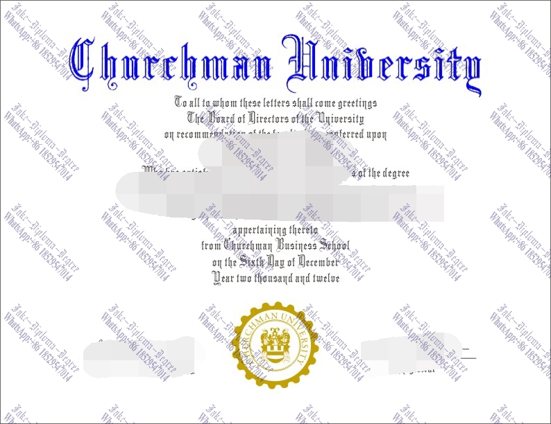 Fake Churchman College Diploma