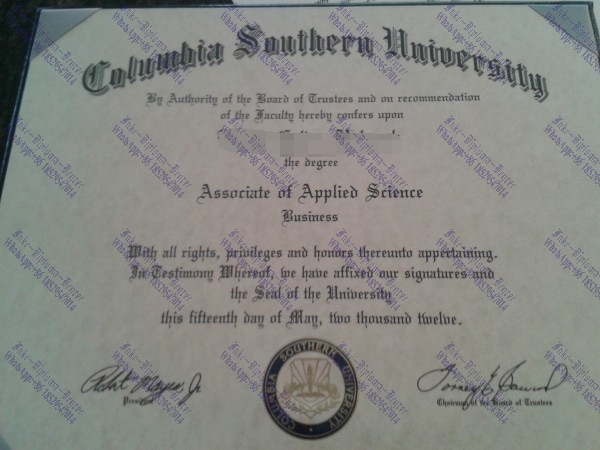 Fake Columbia Southern University Degree