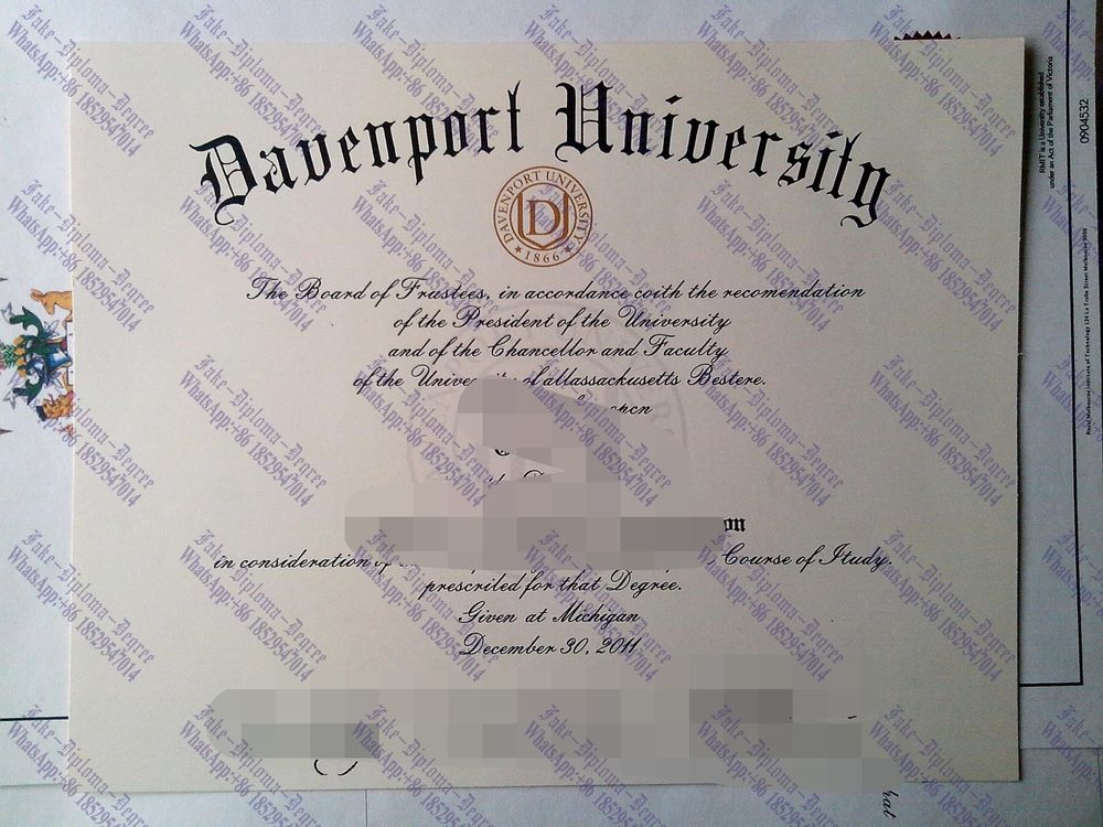 Fake Davenport University Diploma