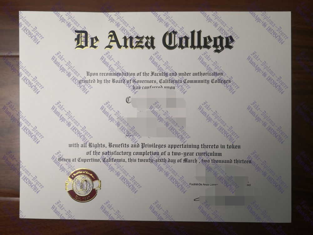 Fake De Anza College Degree