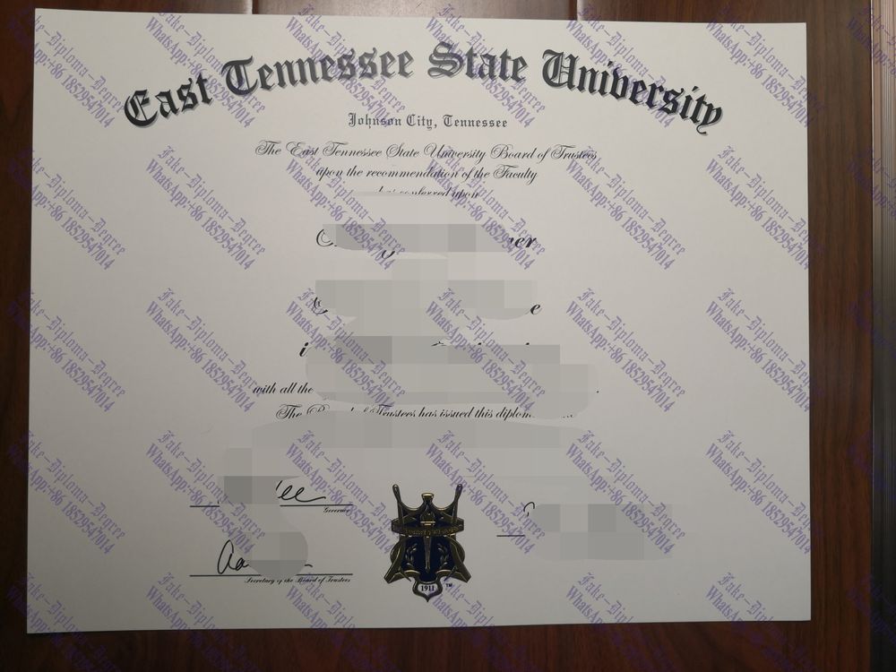 Fake East Tennessee State University Diploma